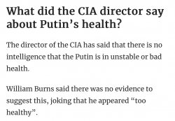 CIA director on Putin’s health Meme Template