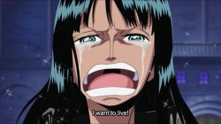 Nico Robin “I want to live!” Meme Template