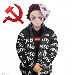 Communist Tanjiro Meme Template