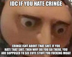 Idc if you hate cringe Meme Template