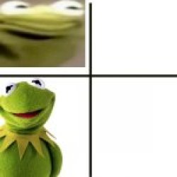 Angry Kermit happy kermit Meme Template