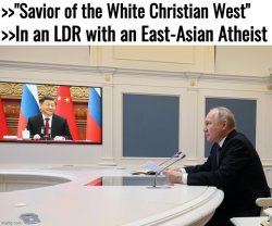 Vladimir Putin Savior of the White Christian West Meme Template