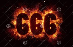 666 Fire Satanic Sign Meme Template