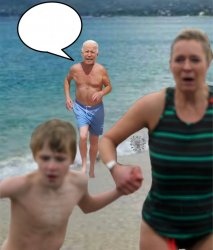Biden Beach attack Meme Template