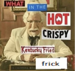 what in the hot crispy kentucky fried frick Meme Template
