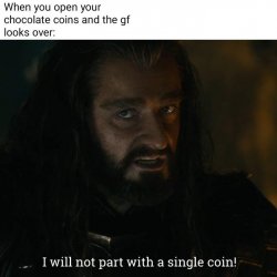 I will not part with a coin Meme Template