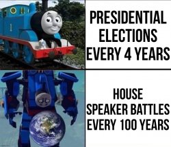 House speaker battles every 100 years Meme Template