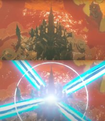 Hyrule castle getting lasered Meme Template