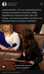 Lauren Boebert Kevin McCarthy House speaker battle Meme Template