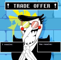 Deltarune Spamton Trade Offer Meme Template