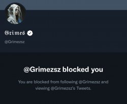 Grimes blocked you Meme Template