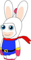 White Rabbid Bomber Meme Template