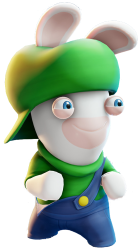 Rabbid Luigi 3 Meme Template