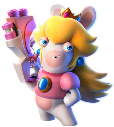 Rabbid Peach Meme Template