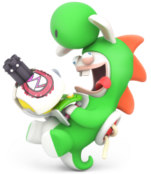 Rabbid Yoshi Meme Template