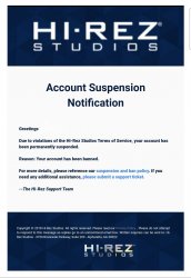 Hi-Rez Account Suspension Meme Template