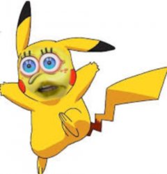 Cursed Pikachu Meme Template