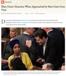 Ilhan Omar cringes at Matt Gaetz Meme Template