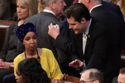 Gaetz and Omar Meme Template
