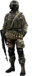 Soldier with grenades with transparency Meme Template