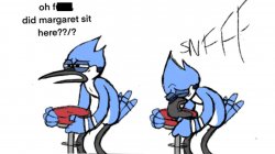 mordecai sniffing Meme Template