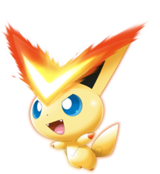 Victini with Fire Meme Template