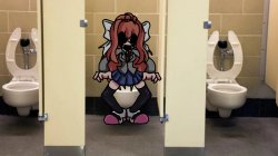 Monika.EXE Toilet Meme Template
