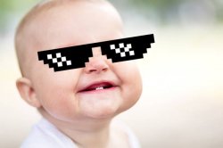 Baby with shades Meme Template