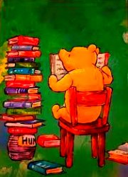 Pooh Book Pile Meme Template