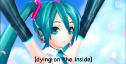 dying on the inside miku Meme Template