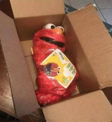 elmo wrapped in a box Meme Template