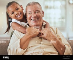 daughter child and grandpa grandparent Meme Template