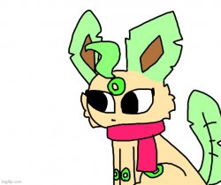Leafbreon wearing a scarf Meme Template