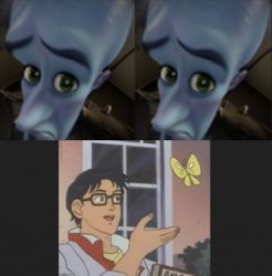 megamind peeking conflict Meme Template