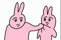 pink rabbits Meme Template