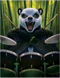 Panda Drummer Meme Template