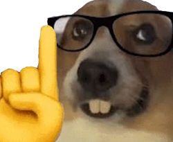 nerd dog sticker Meme Template