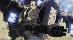 Ghost in the Shell Batou with Gatling Gun Meme Template