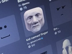 Roblox kid named finger Meme Template
