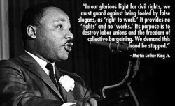 MLK quote labor unions Meme Template