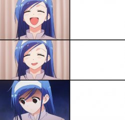 3 Faced Happiness to Despair Meme Template