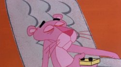 Pink Panther with tv remote control Meme Template