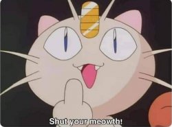 shut your meowth Meme Template