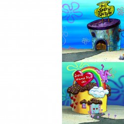 Salty Spitoon Vs. Super Weenie Hut Jr's Meme Template