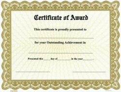 Certificate of award Meme Template