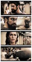 Leonidas looking back at Gorgo Meme Template
