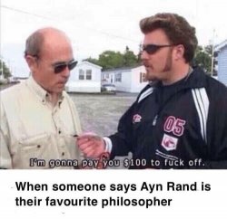 Ayn Rand sucks Meme Template