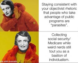 Ayn Rand sucks Meme Template