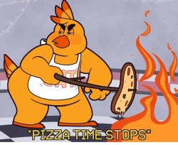 *chica's pizza time stops* Meme Template