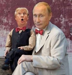 Vladimir Putin puppet lapdog lapchild Donald Trump Meme Template